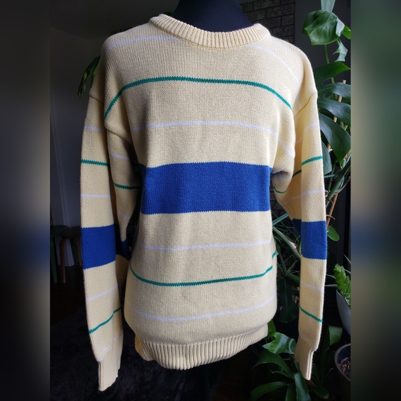 Knit Sweater Men's Women's Preppy Korea Top Retro 80s Style - Picture 6 of 6